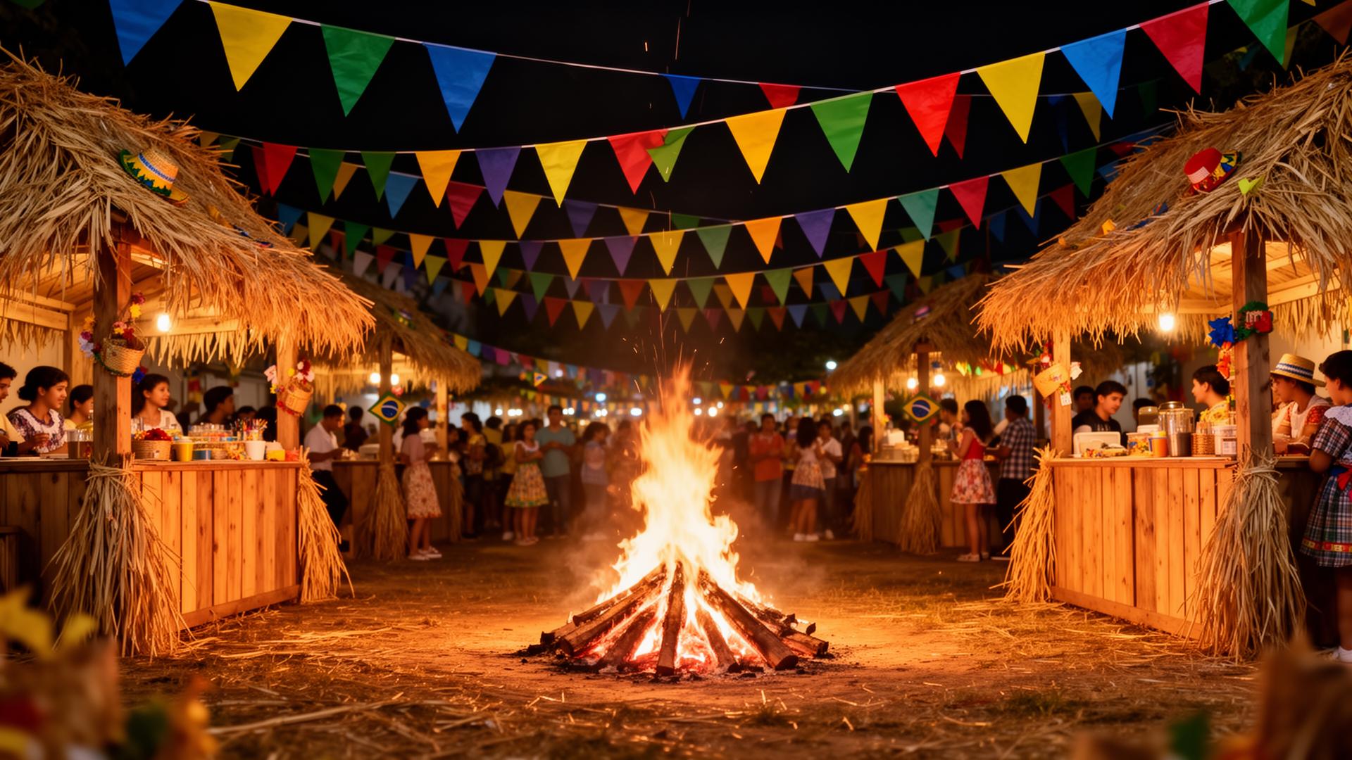 Cenário de truco online — Festa Junina no Truco Arena