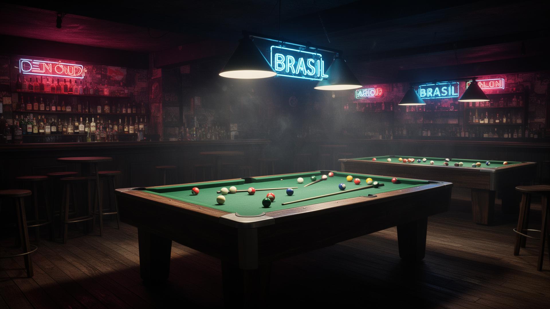 Cenário de truco online — Salão de Sinuca no Truco Arena